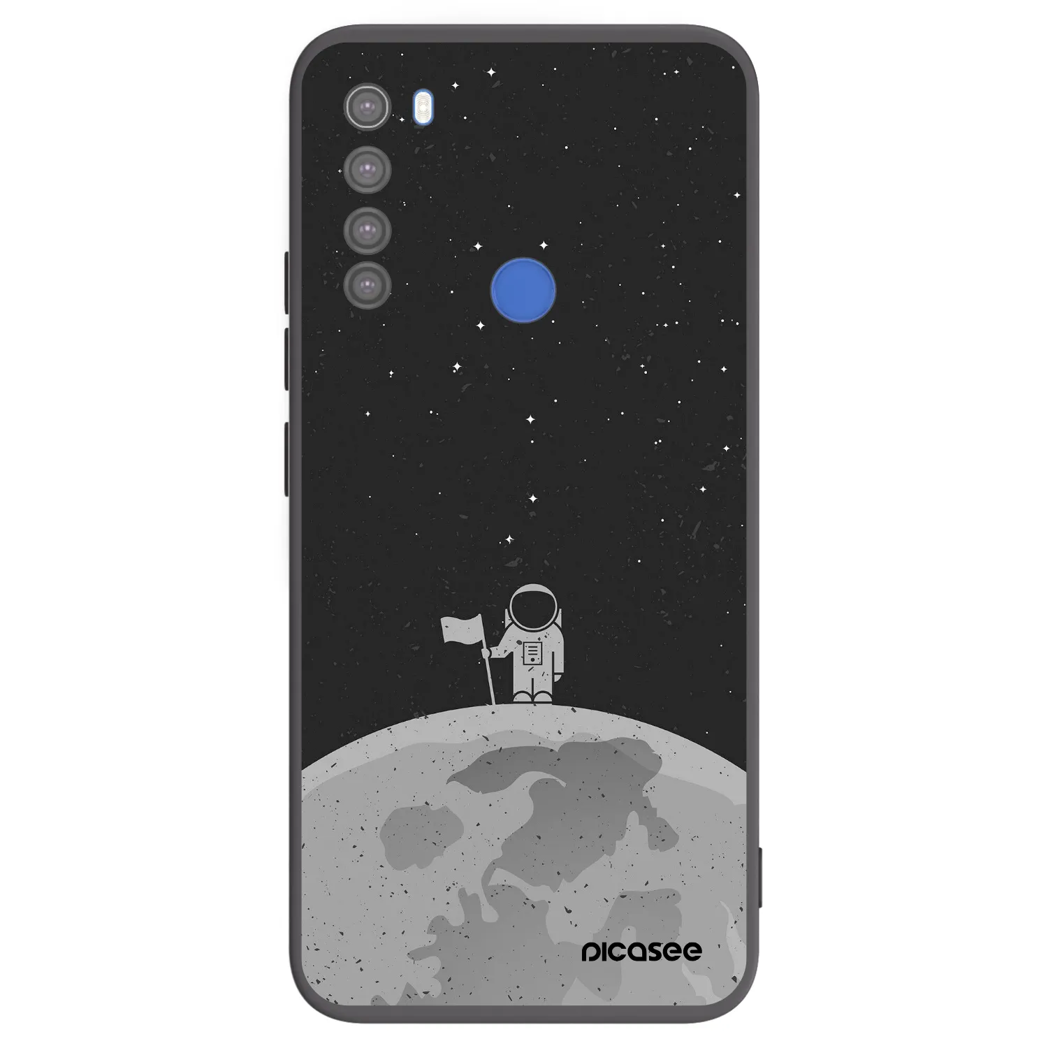 Picasee Xiaomi Redmi Note 8T Hülle - Schwarzes Silikon - Astronaut