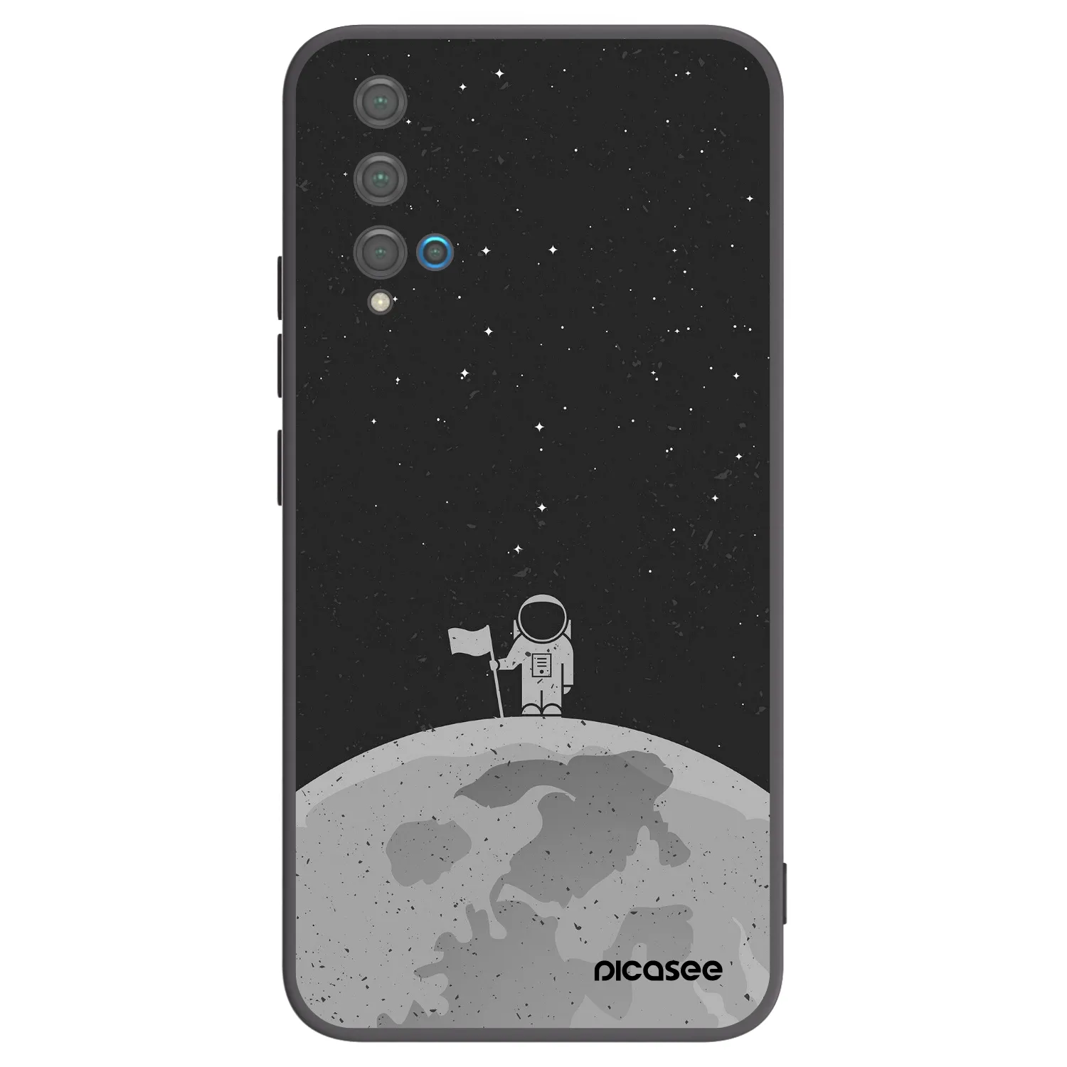 Picasee Huawei Nova 5T Hülle - Schwarzes Silikon - Astronaut