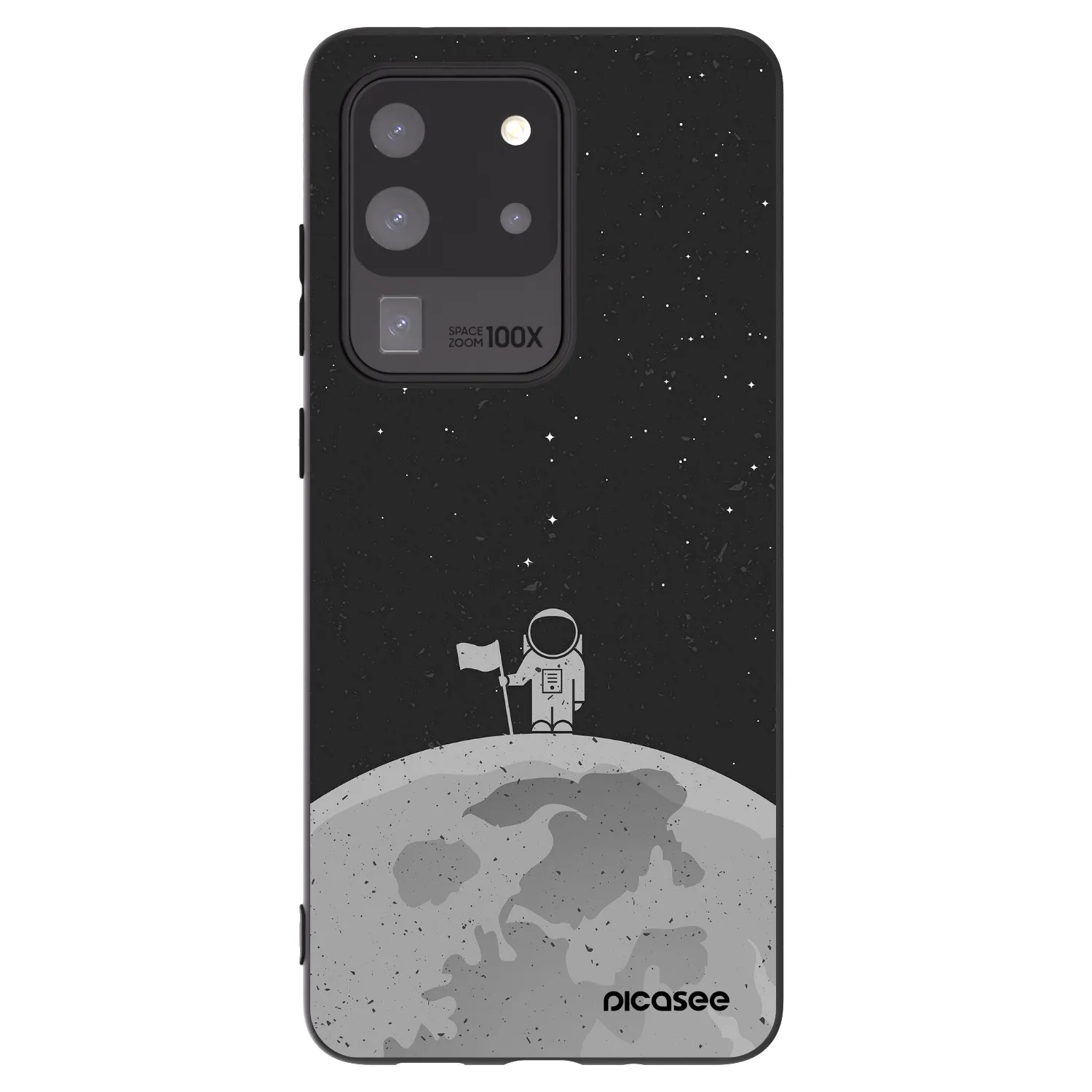Picasee Samsung Galaxy S20 Ultra 5G G988F Hülle - Schwarzes Silikon - Astronaut