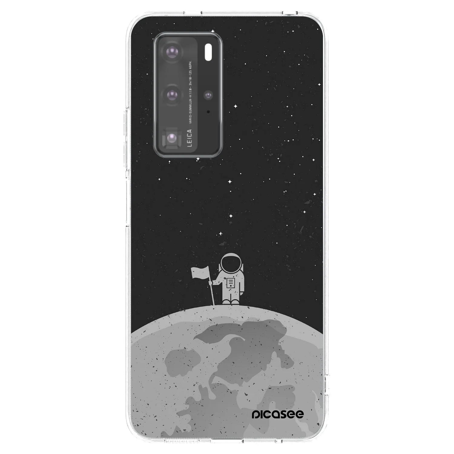 Picasee Huawei P40 Pro Hülle - Transparentes Silikon - Astronaut