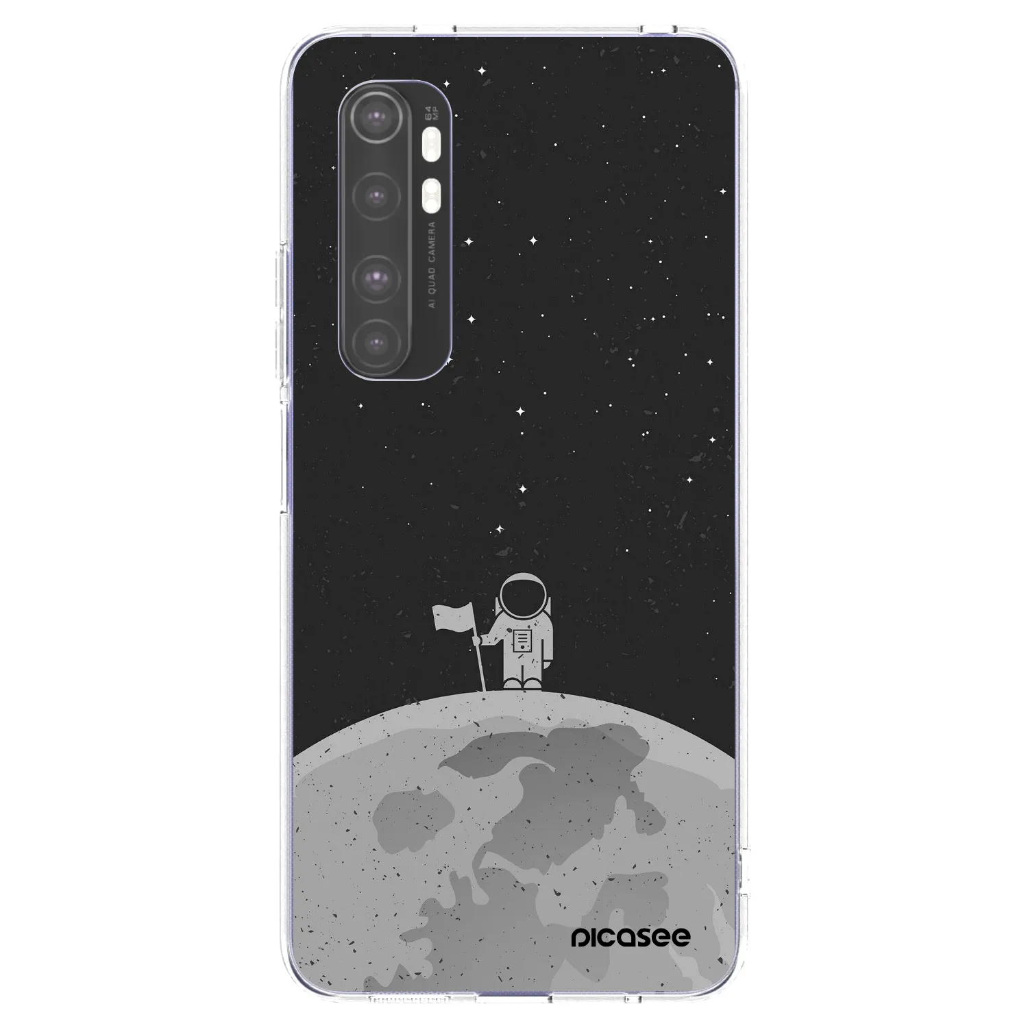 Picasee Xiaomi Mi Note 10 Lite Hülle - Transparentes Silikon - Astronaut