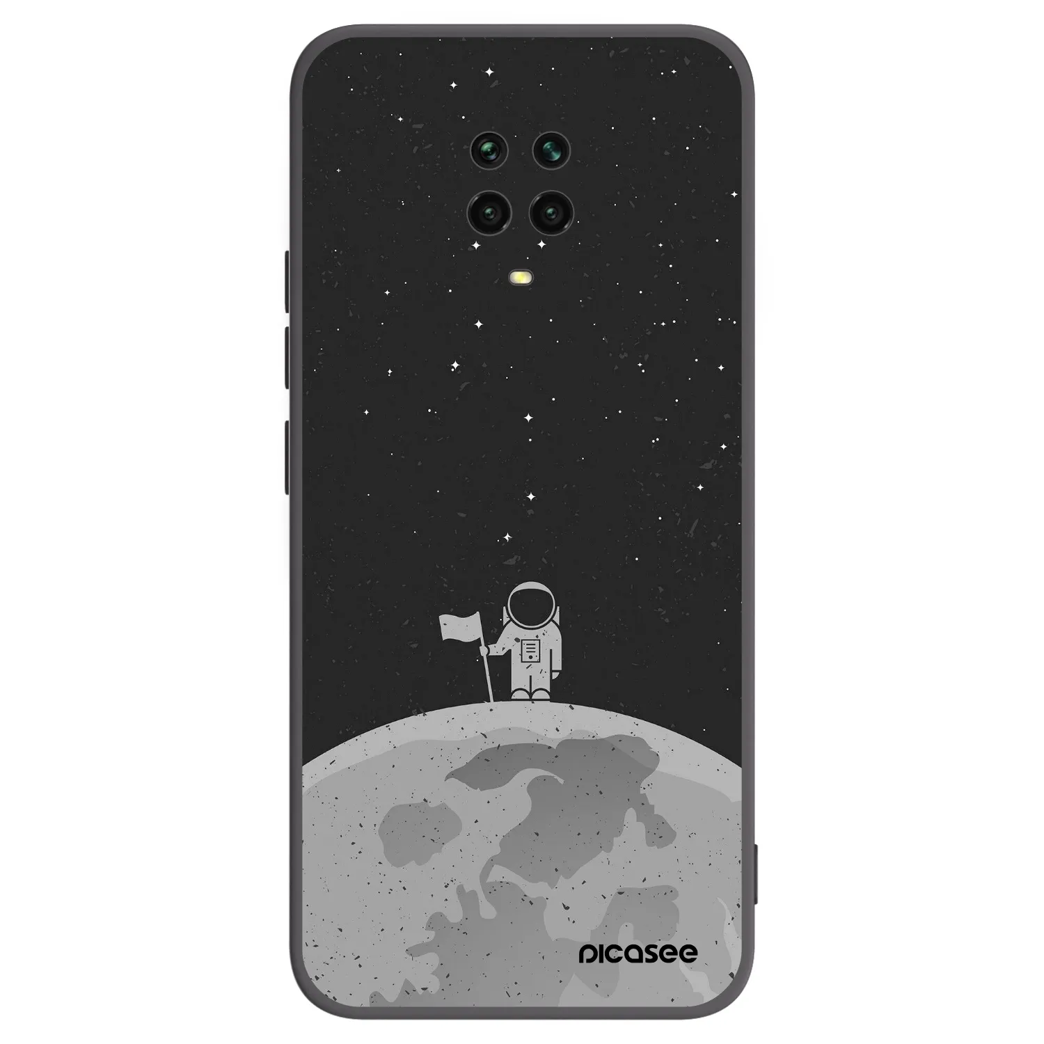 Picasee Xiaomi Redmi Note 9S Hülle - Schwarzes Silikon - Astronaut