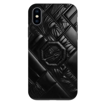 Hülle für Apple iPhone X/XS - OKTAGON - Puffer Blackout