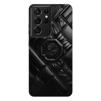 Hülle für Samsung Galaxy S21 Ultra 5G G998B - OKTAGON - Puffer Blackout