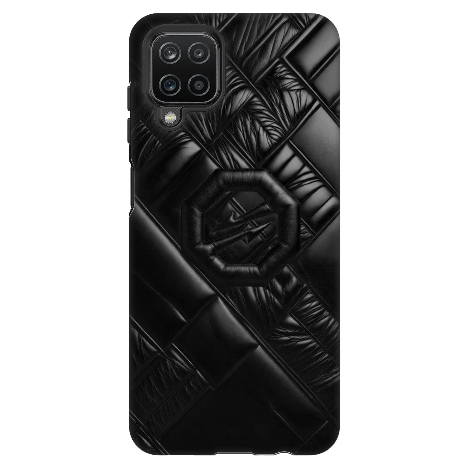 Picasee Fashion Case für Samsung Galaxy A12 A125F - OKTAGON - Puffer Blackout