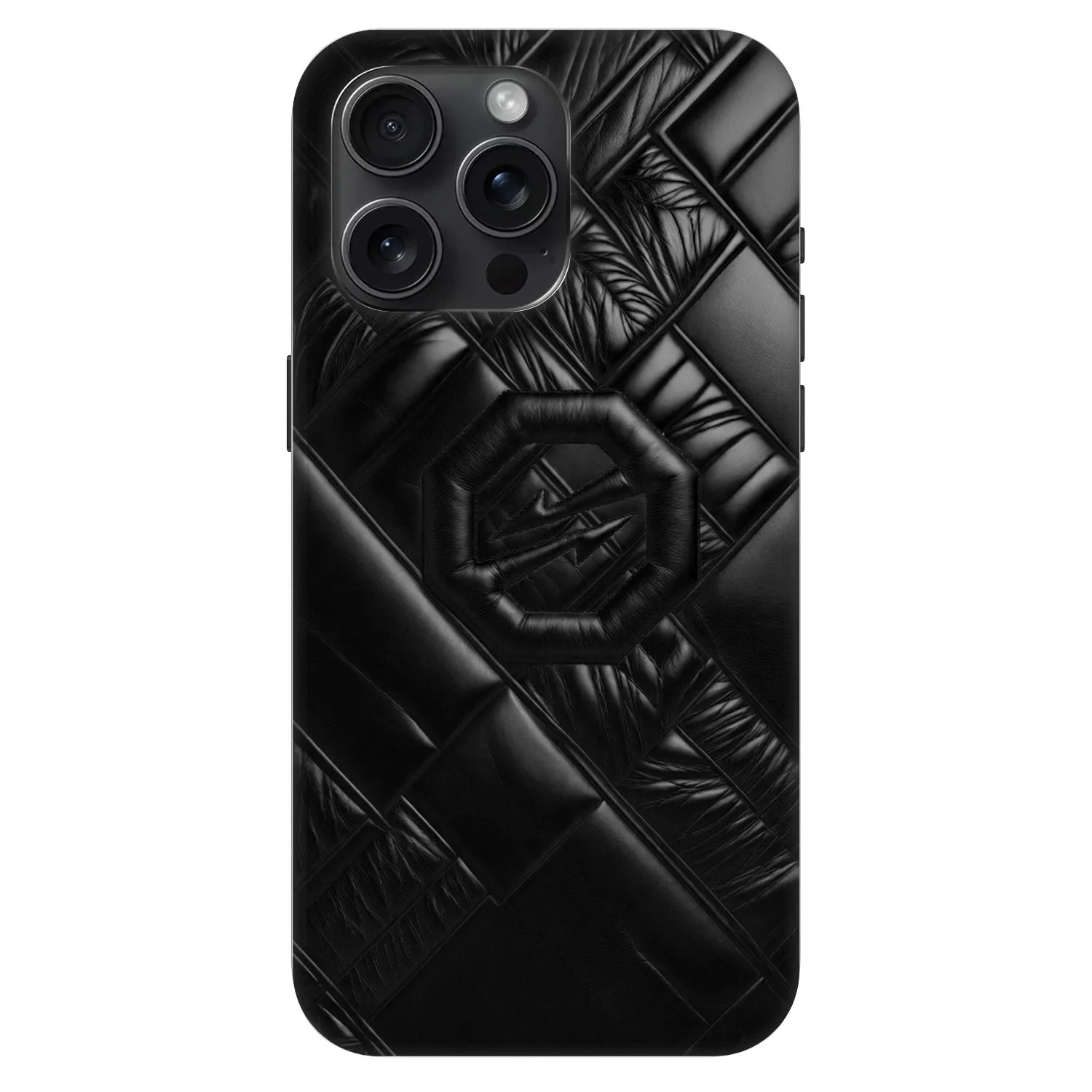 Picasee Fashion Case MagSafe für Apple iPhone 15 Pro Max - OKTAGON - Puffer Blackout