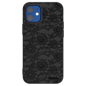 Picasee Apple iPhone 12 mini Hülle - Schwarzes Silikon - Dark Elegance