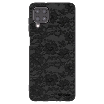 Picasee Samsung Galaxy A12 A125F Hülle - Schwarzes Silikon - Dark Elegance