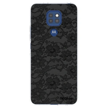 Picasee Motorola Moto G9 Play Hülle - Transparentes Silikon - Dark Elegance