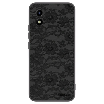 Picasee Vivo Y01 Hülle - Schwarzes Silikon - Dark Elegance