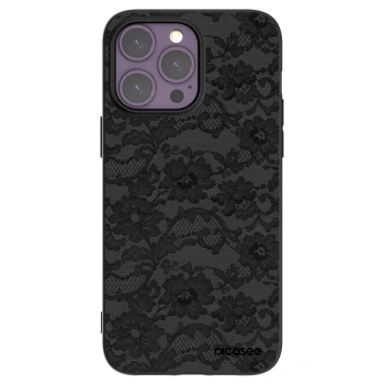 Picasee Apple iPhone 14 Pro Max Hülle - Schwarzes Silikon - Dark Elegance