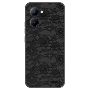 Picasee Realme C33 (2023) Hülle - Schwarzes Silikon - Dark Elegance