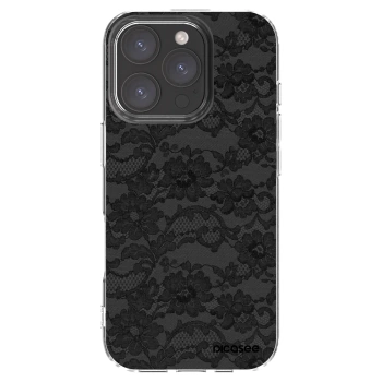 Picasee Apple iPhone 16 Pro Hülle - Transparentes Silikon - Dark Elegance