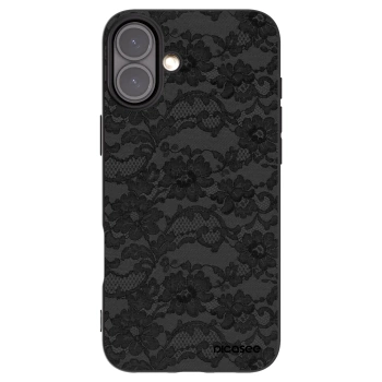 Picasee Apple iPhone 16 Plus Hülle - Schwarzes Silikon - Dark Elegance