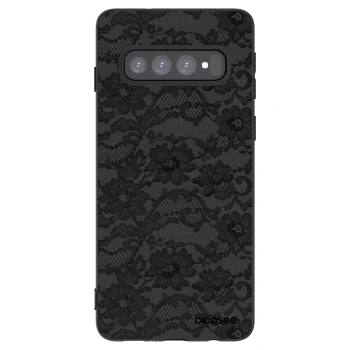 Picasee Samsung Galaxy S10 G973 Hülle - Schwarzes Silikon - Dark Elegance