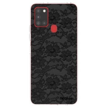Picasee Samsung Galaxy A21s Hülle - Transparentes Silikon - Dark Elegance