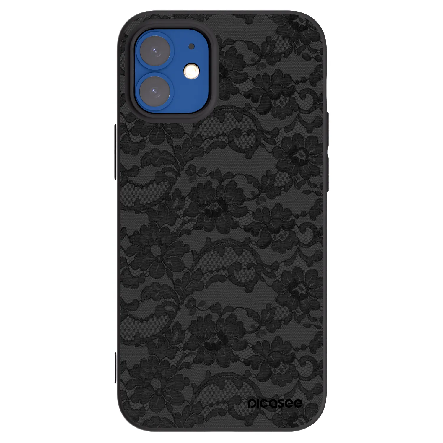 Picasee Apple iPhone 12 mini Hülle - Schwarzes Silikon - Dark Elegance