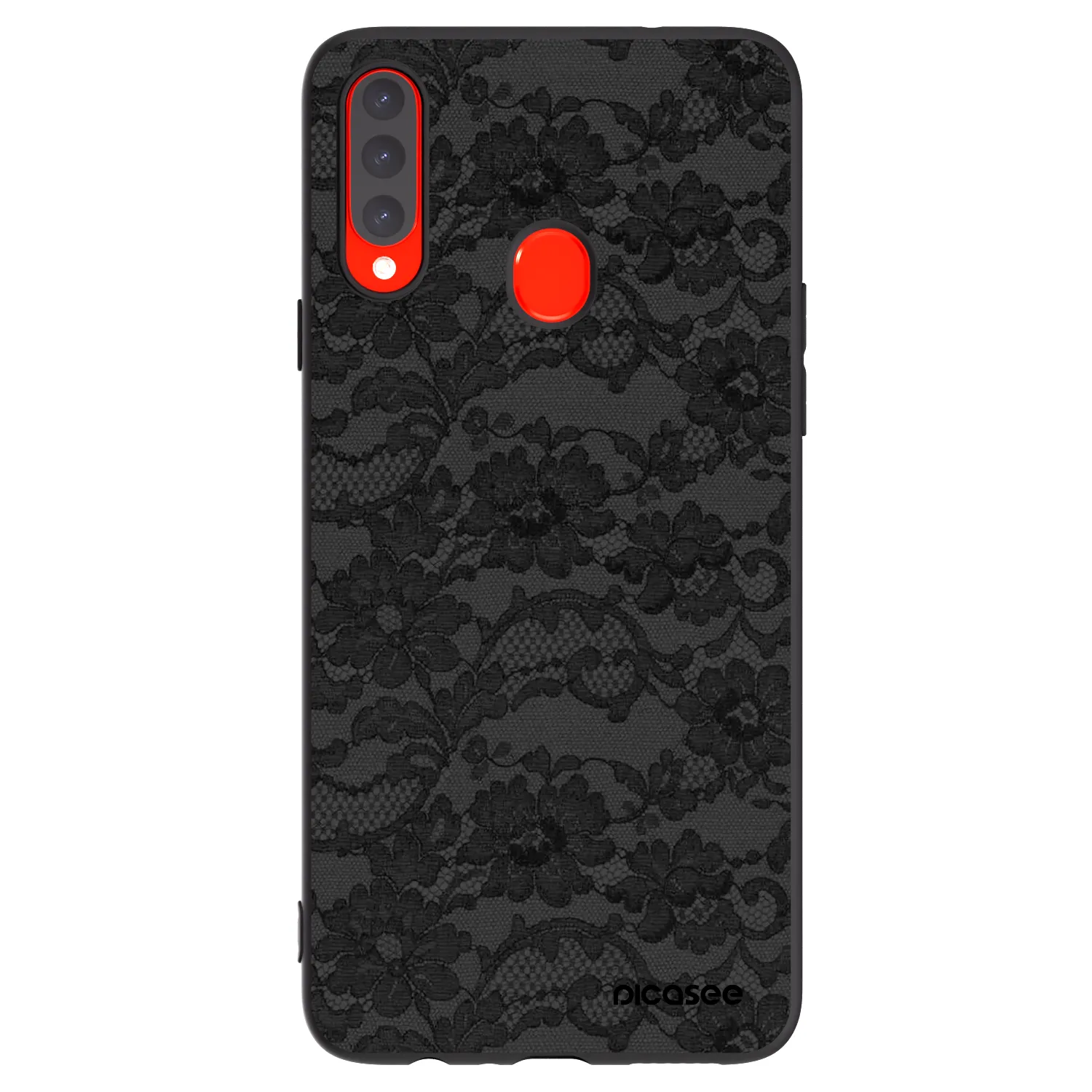 Picasee Samsung Galaxy A20s Hülle - Schwarzes Silikon - Dark Elegance