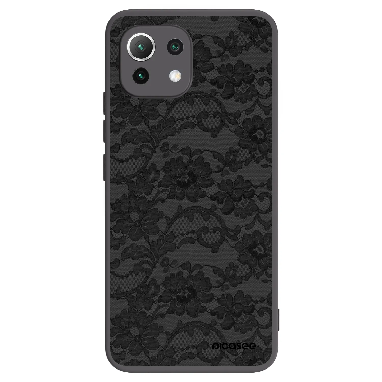 Picasee Xiaomi Mi 11 Lite Hülle - Schwarzes Silikon - Dark Elegance