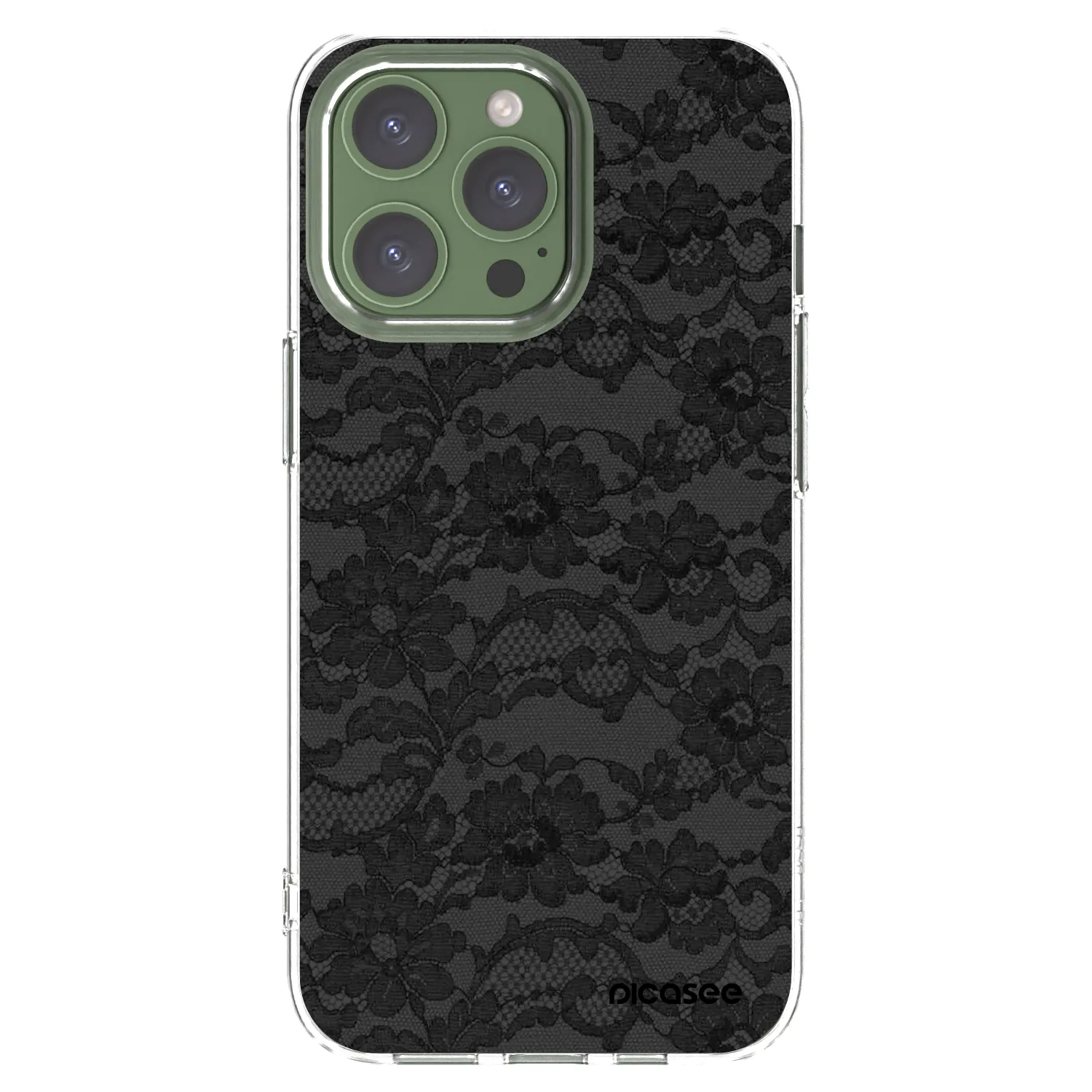Picasee Apple iPhone 13 Pro Hülle - Transparentes Silikon - Dark Elegance