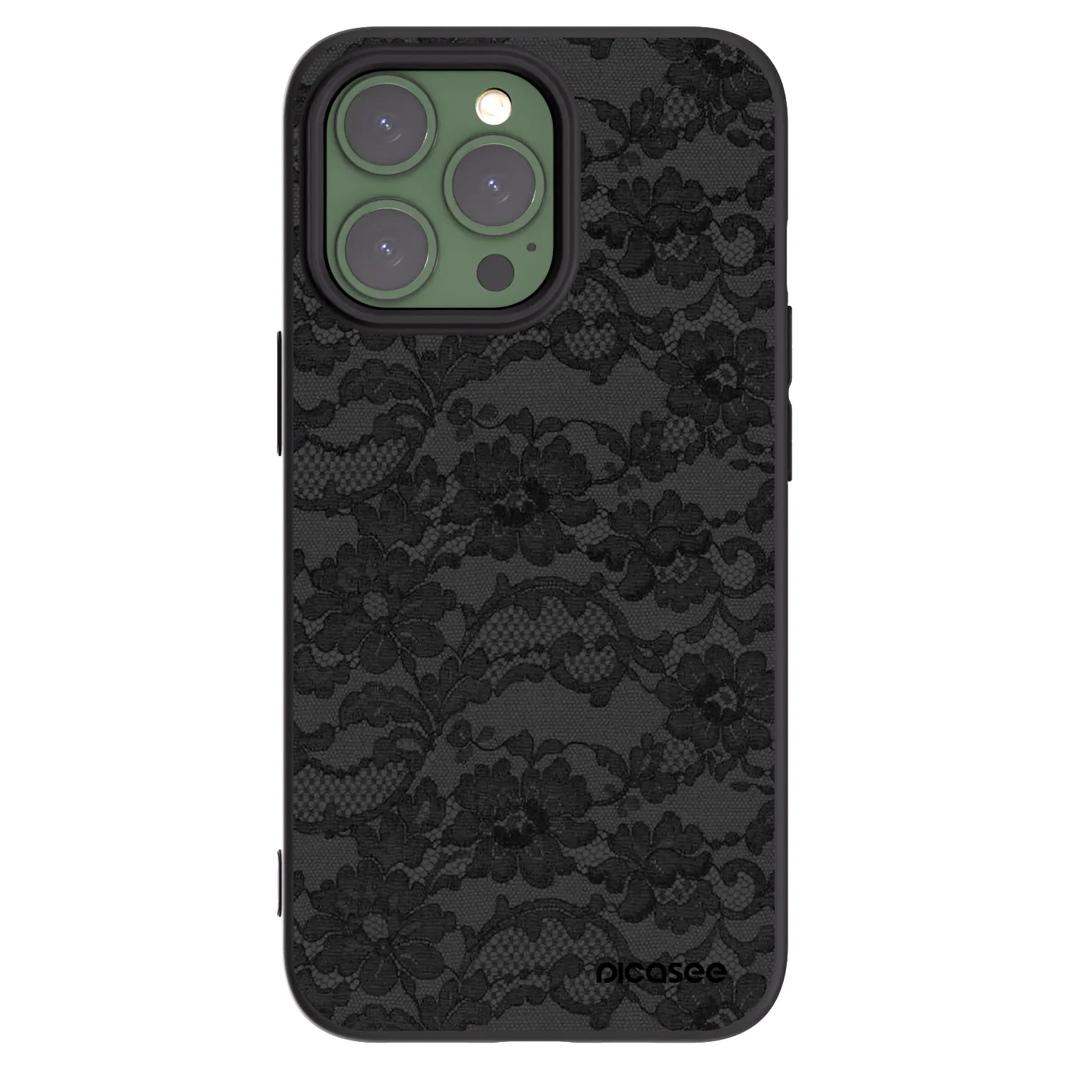 Picasee Apple iPhone 13 Pro Hülle - Schwarzes Silikon - Dark Elegance