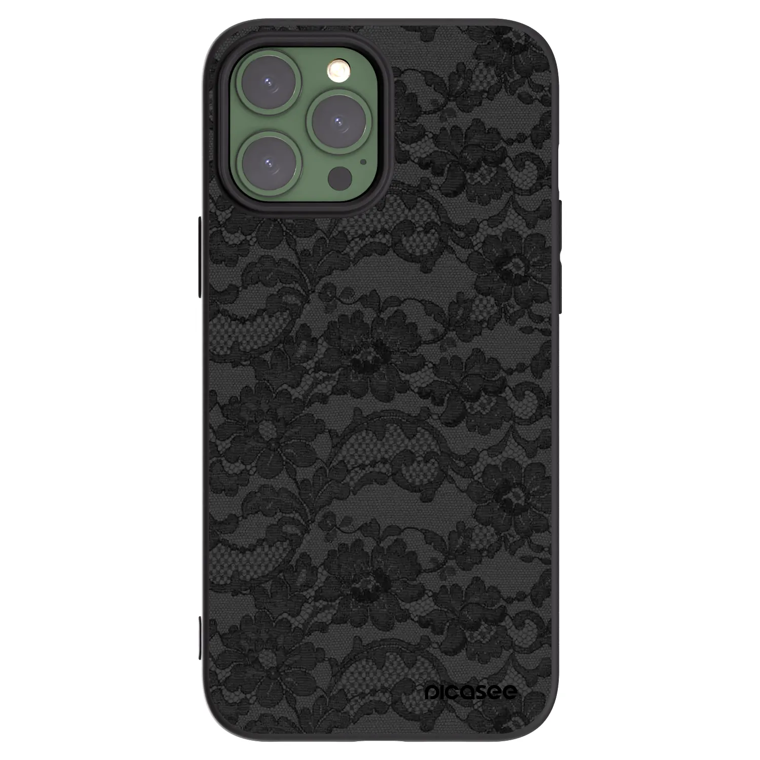 Picasee Apple iPhone 13 Pro Max Hülle - Schwarzes Silikon - Dark Elegance