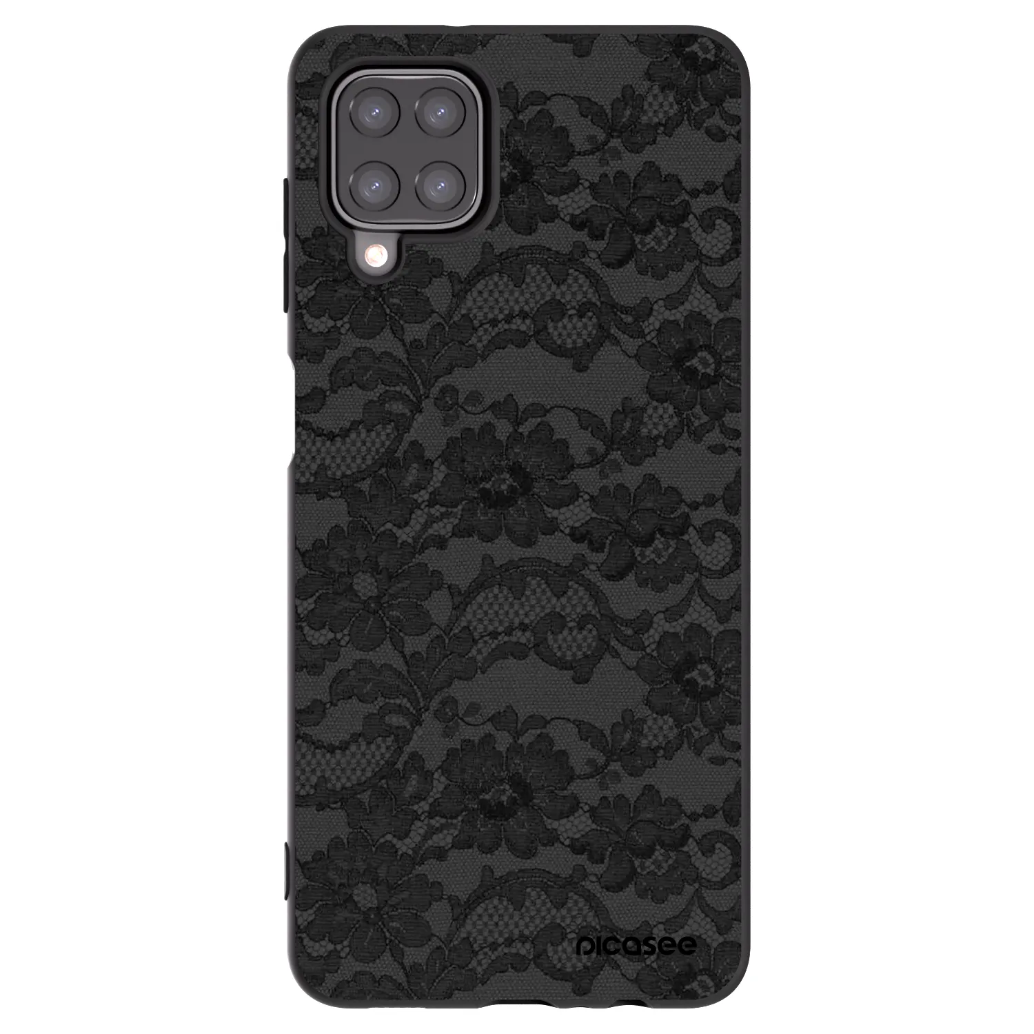 Picasee Samsung Galaxy M12 M127F Hülle - Schwarzes Silikon - Dark Elegance
