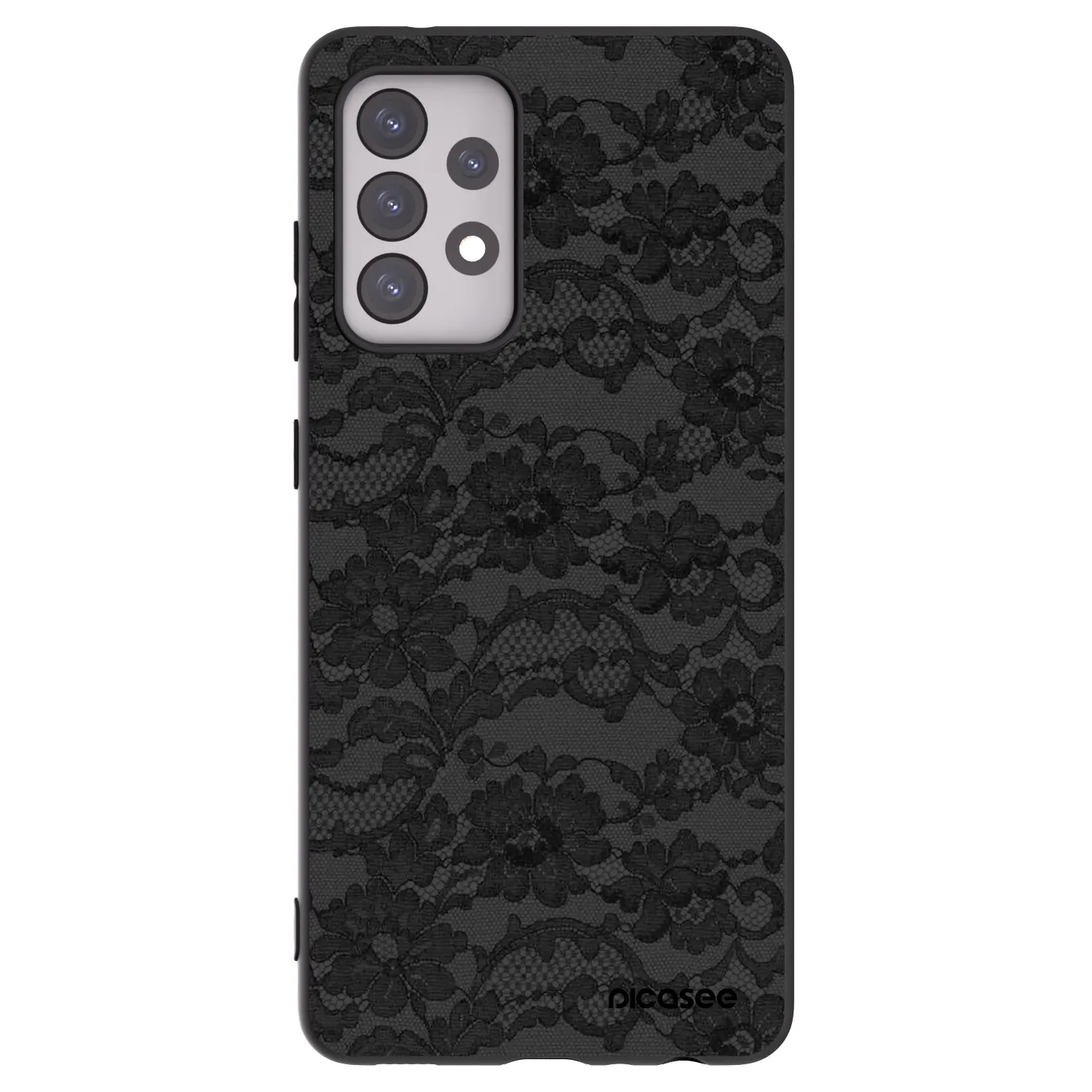 Picasee Samsung Galaxy A52s 5G A528B Hülle - Schwarzes Silikon - Dark Elegance