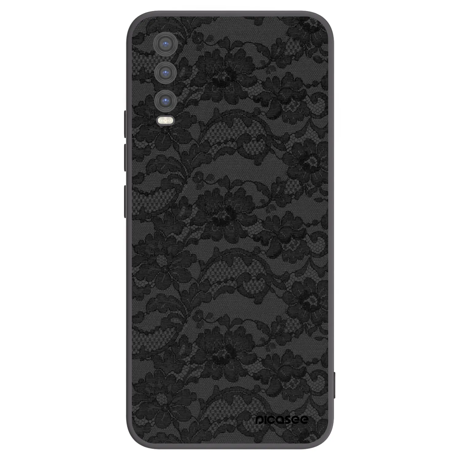 Picasee Vivo Y20s Hülle - Schwarzes Silikon - Dark Elegance