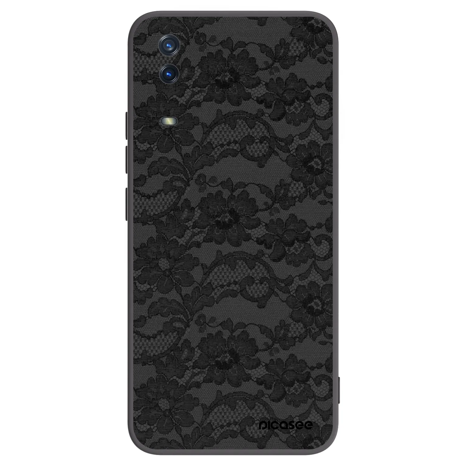 Picasee Vivo Y11s Hülle - Schwarzes Silikon - Dark Elegance