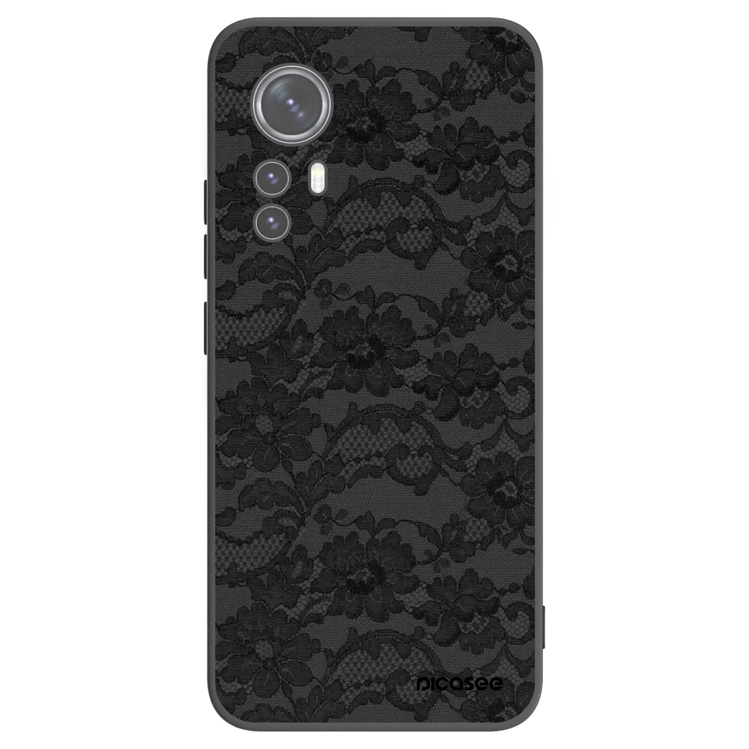 Picasee Xiaomi 12 Hülle - Schwarzes Silikon - Dark Elegance