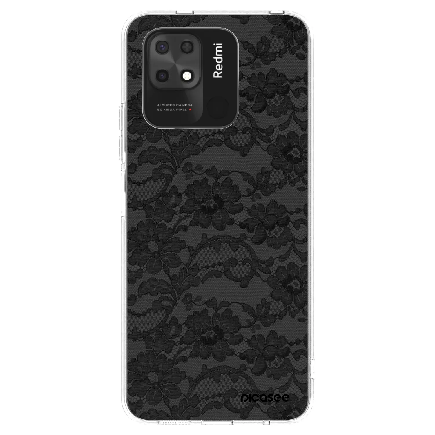 Picasee Xiaomi Redmi 10C Hülle - Transparentes Silikon - Dark Elegance