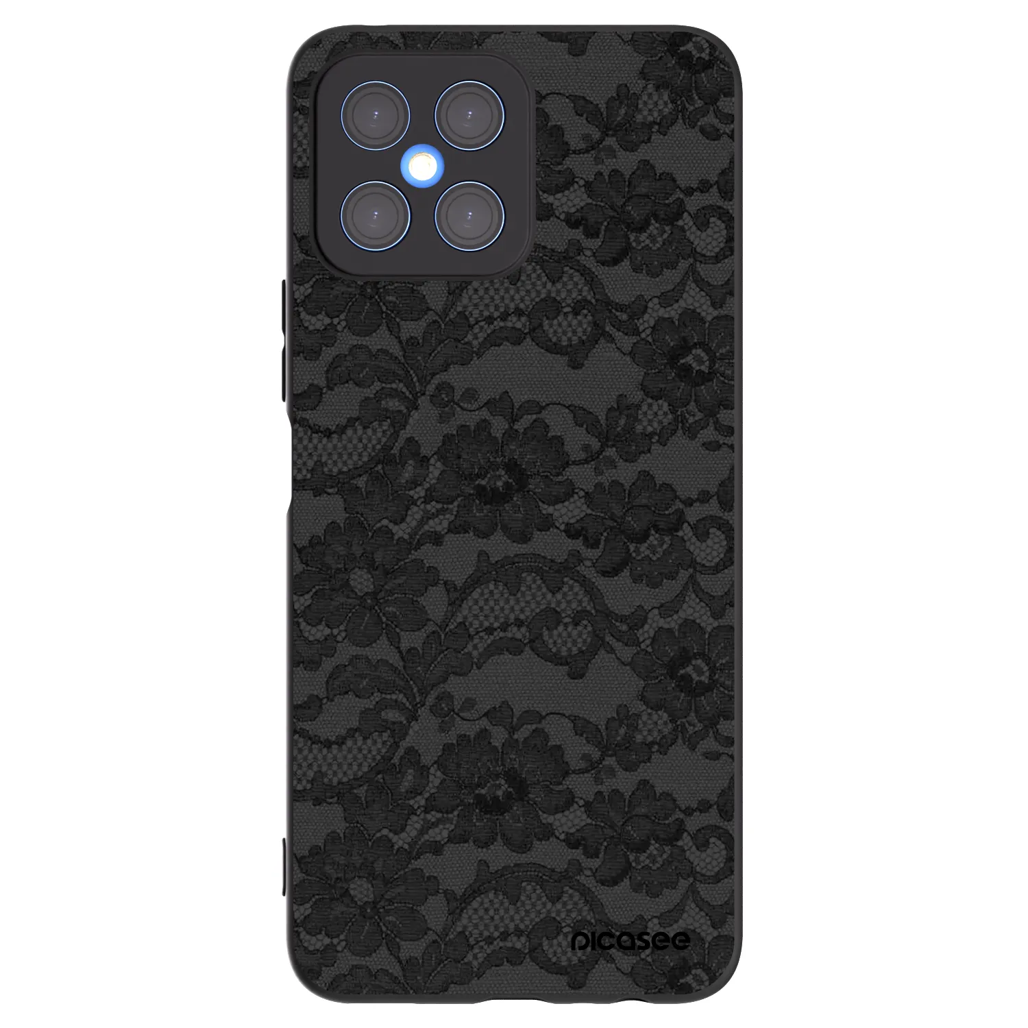 Picasee Honor X8 4G Hülle - Schwarzes Silikon - Dark Elegance