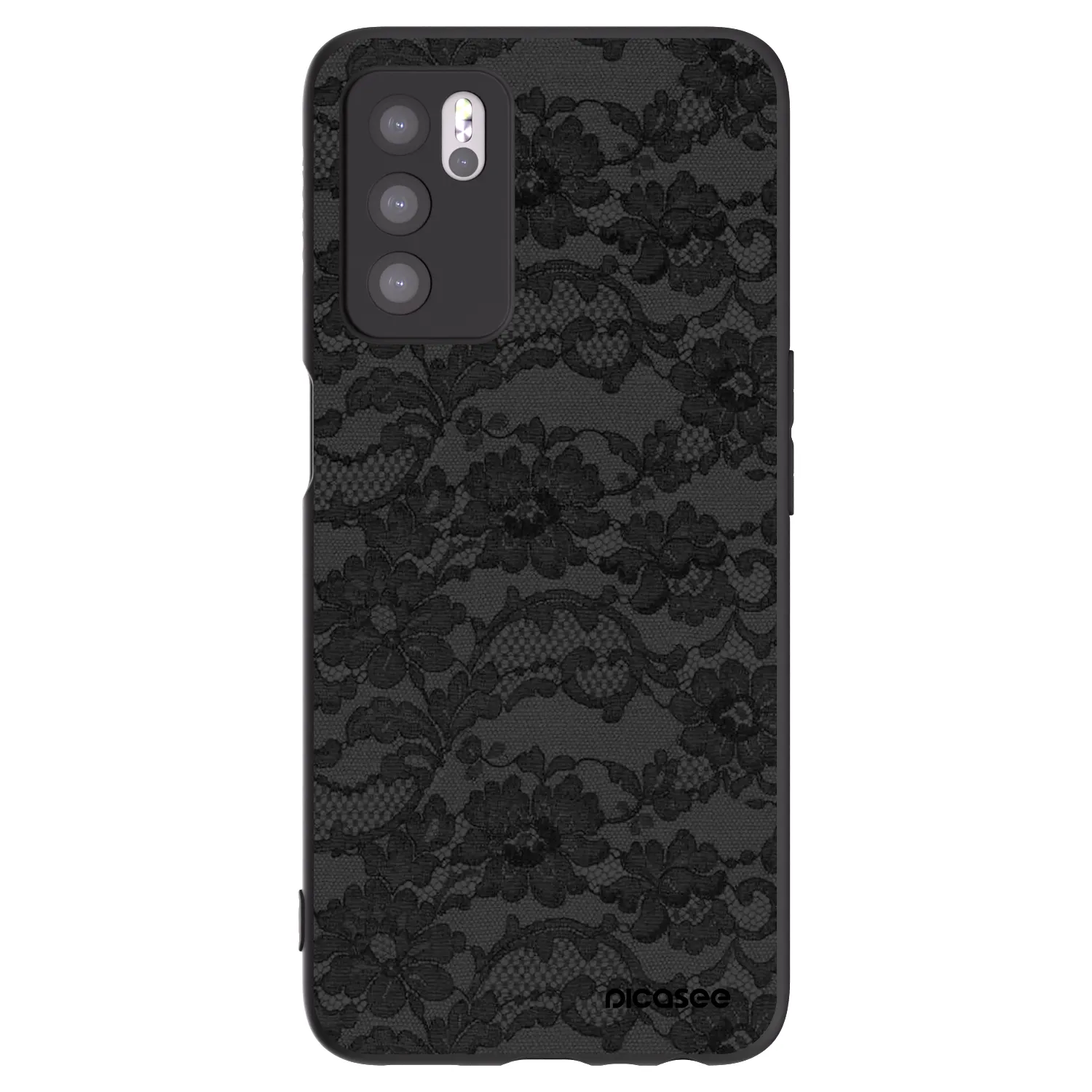 Picasee OPPO A16s Hülle - Schwarzes Silikon - Dark Elegance