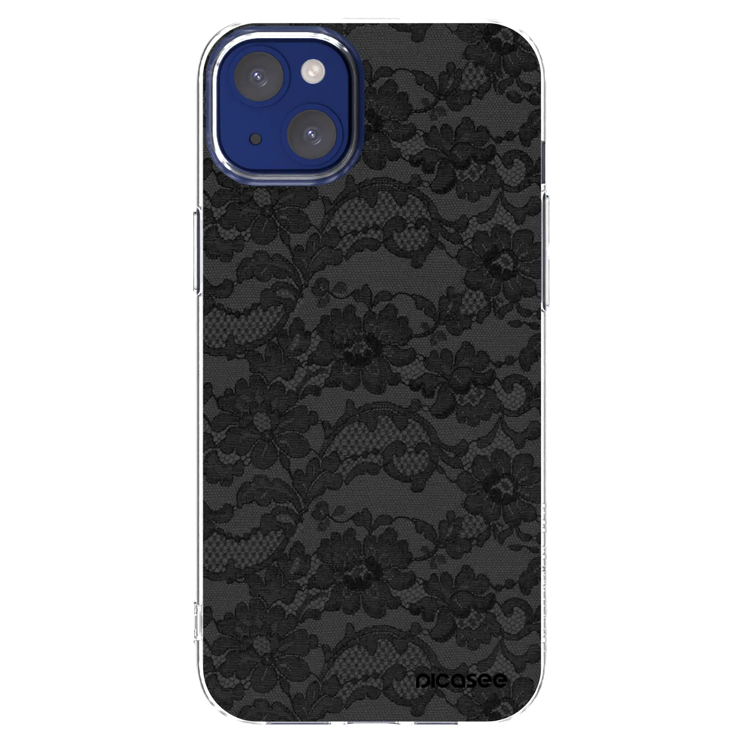 Picasee Apple iPhone 14 Plus Hülle - Transparentes Silikon - Dark Elegance