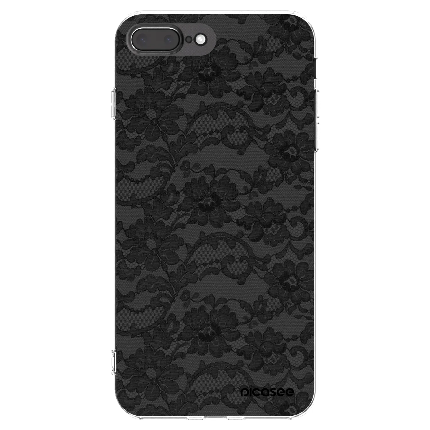 Picasee Apple iPhone 8 Plus Hülle - Transparentes Silikon - Dark Elegance