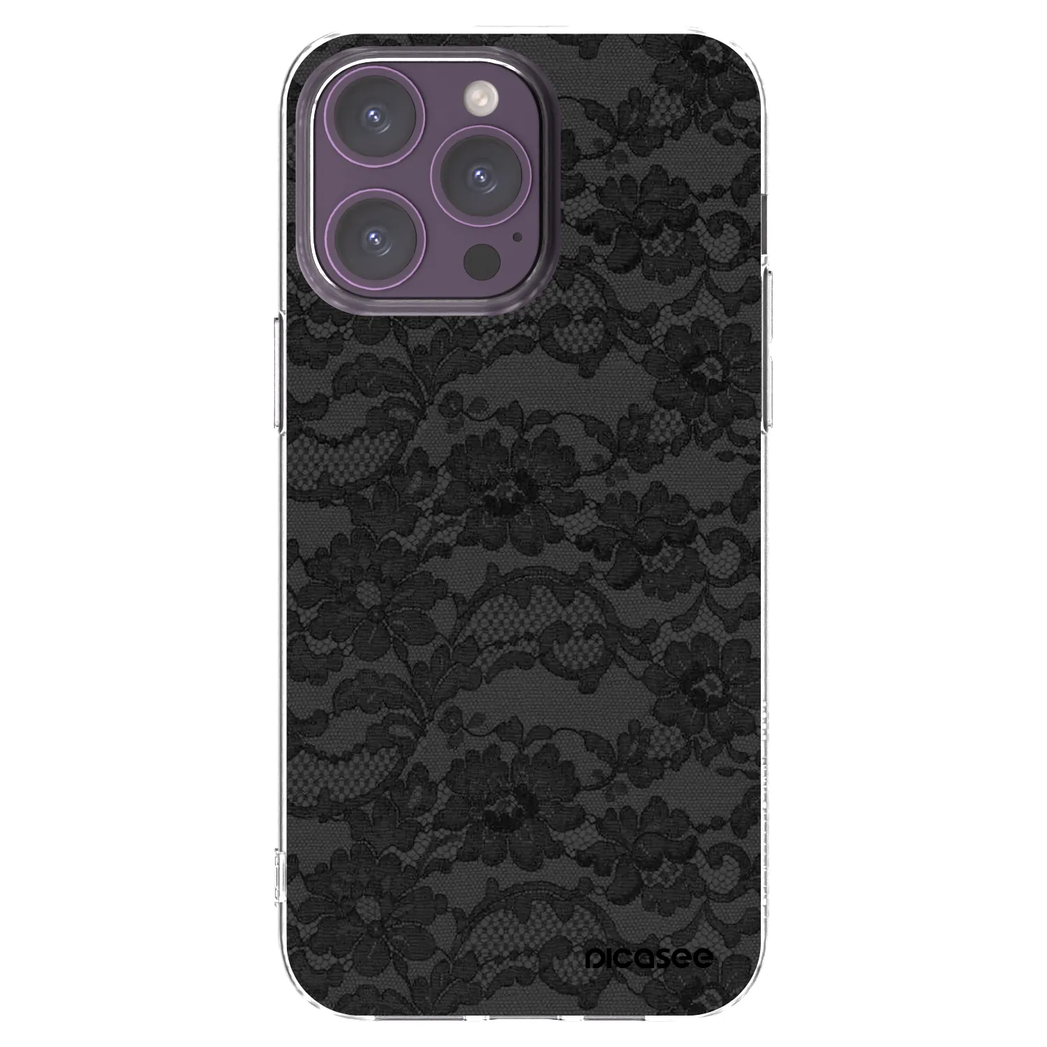 Picasee Apple iPhone 14 Pro Max Hülle - Transparentes Silikon - Dark Elegance