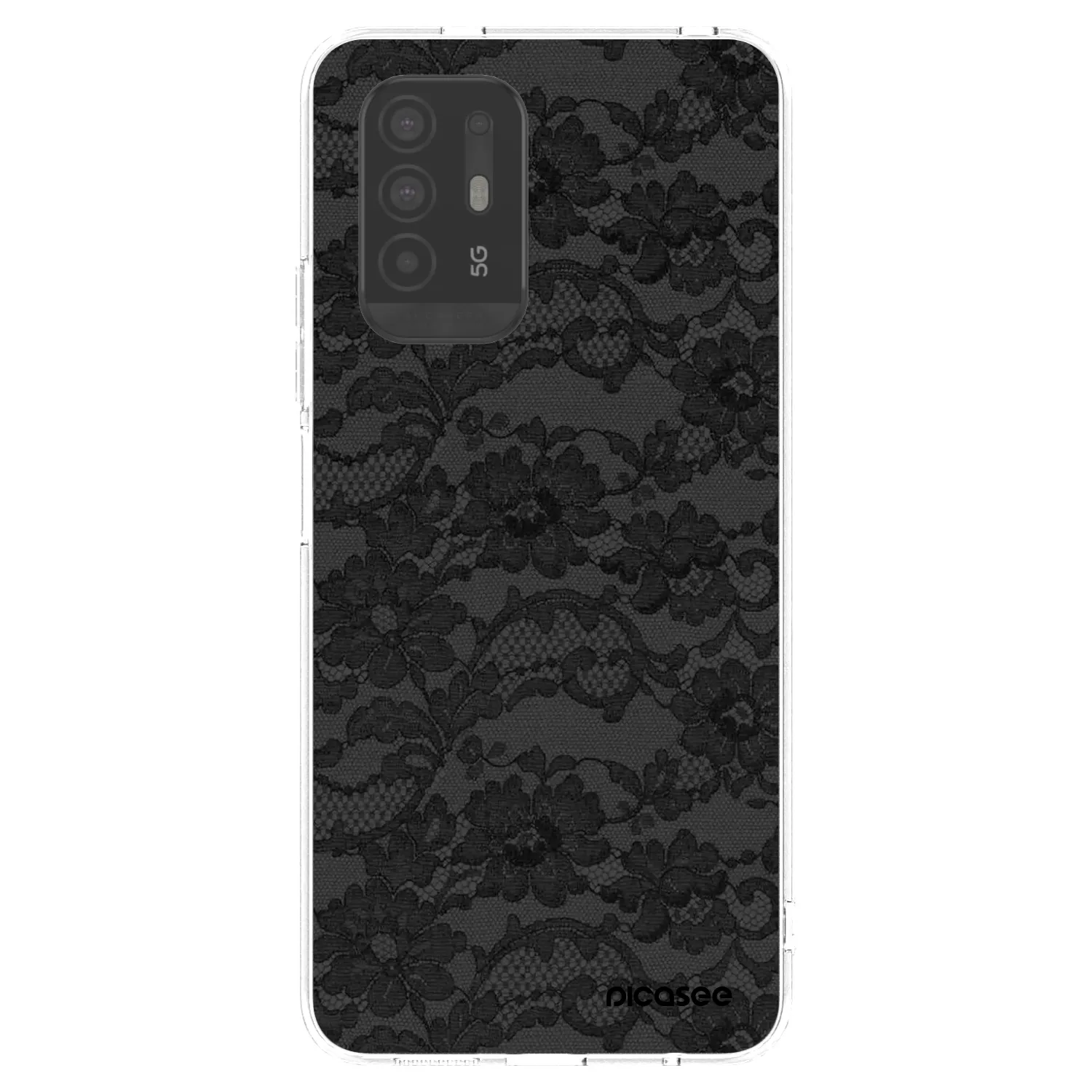 Picasee OPPO A94 5G Hülle - Transparentes Silikon - Dark Elegance
