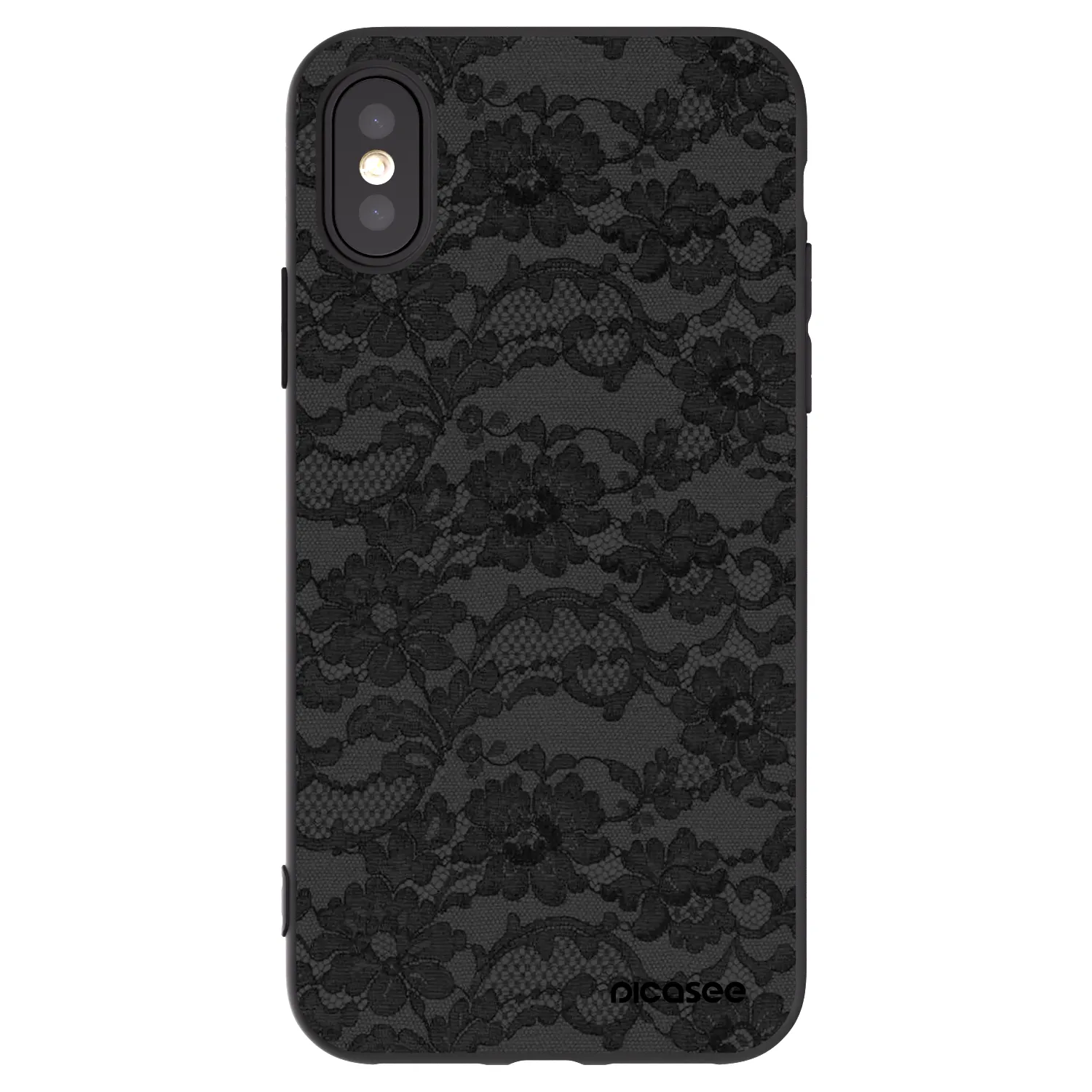 Picasee Apple iPhone X/XS Hülle - Schwarzes Silikon - Dark Elegance