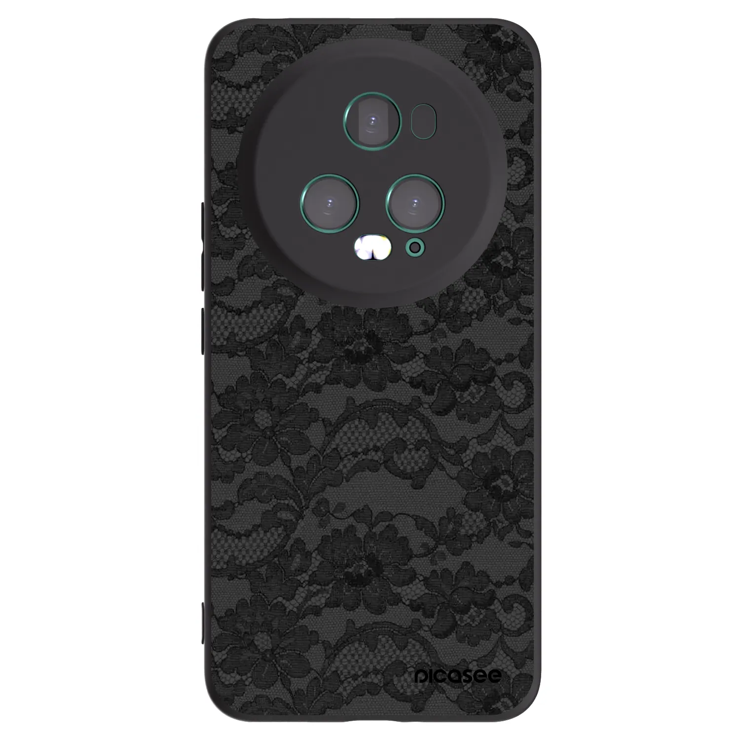 Picasee Honor Magic5 Pro Hülle - Schwarzes Silikon - Dark Elegance