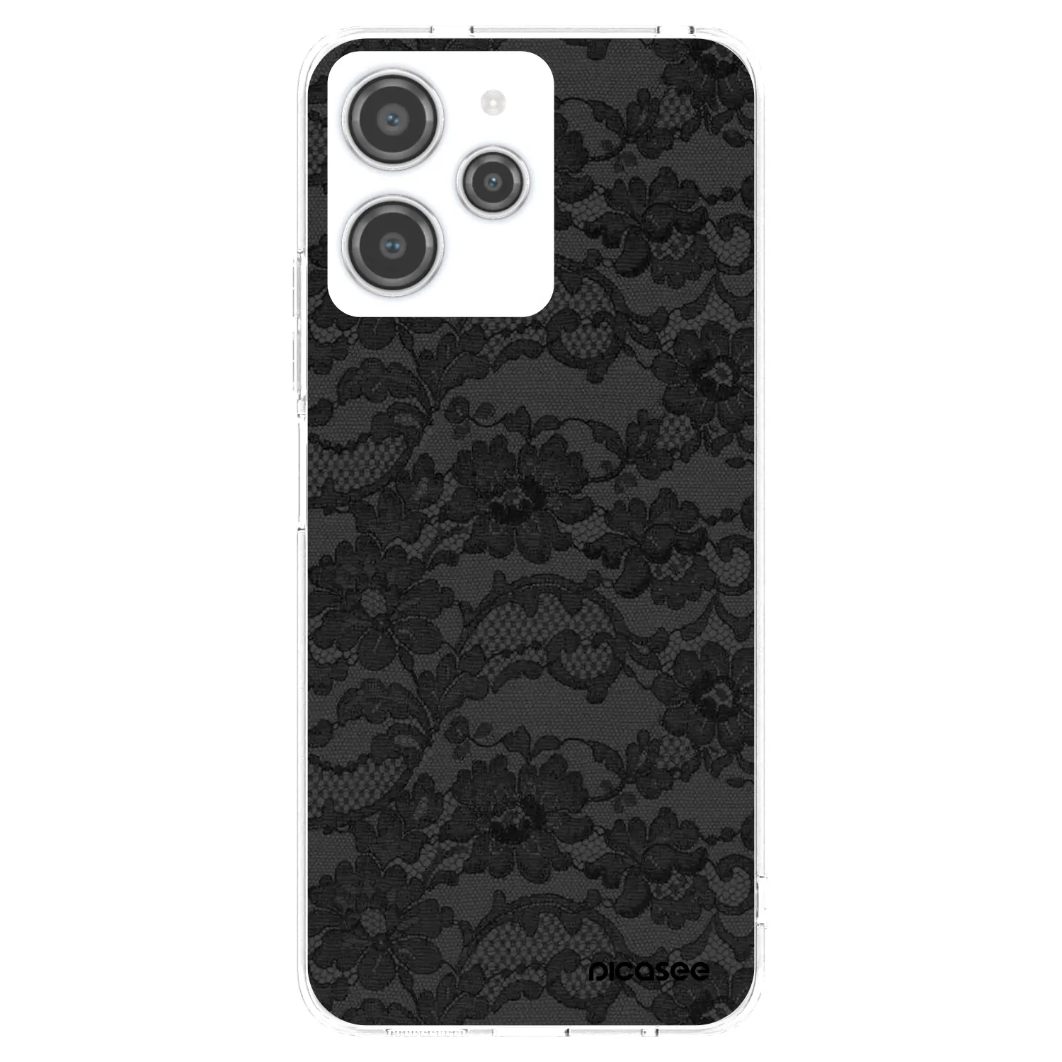 Picasee Xiaomi Redmi 12 4G Hülle - Transparentes Silikon - Dark Elegance