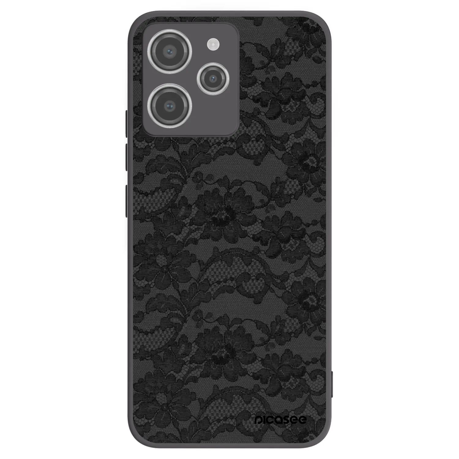 Picasee Xiaomi Redmi 12 4G Hülle - Schwarzes Silikon - Dark Elegance