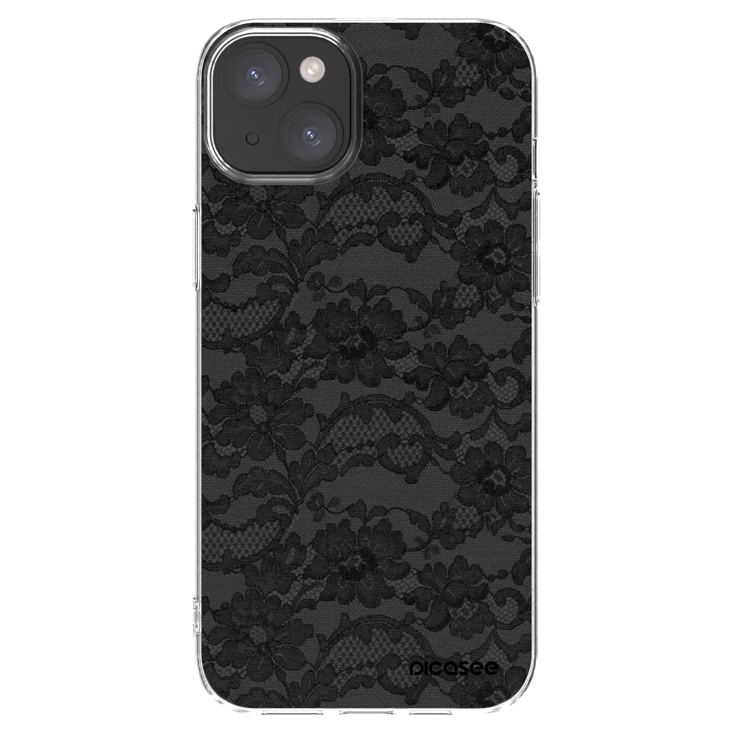 Picasee Apple iPhone 15 Plus Hülle - Transparentes Silikon - Dark Elegance