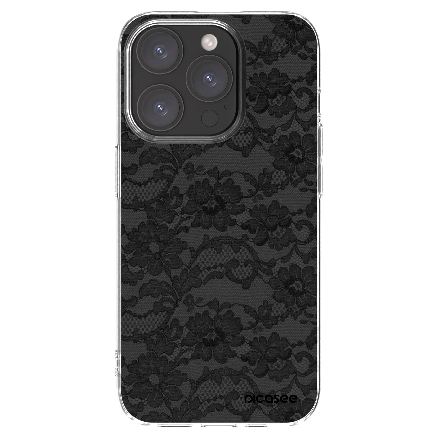 Picasee Apple iPhone 15 Pro Hülle - Transparentes Silikon - Dark Elegance