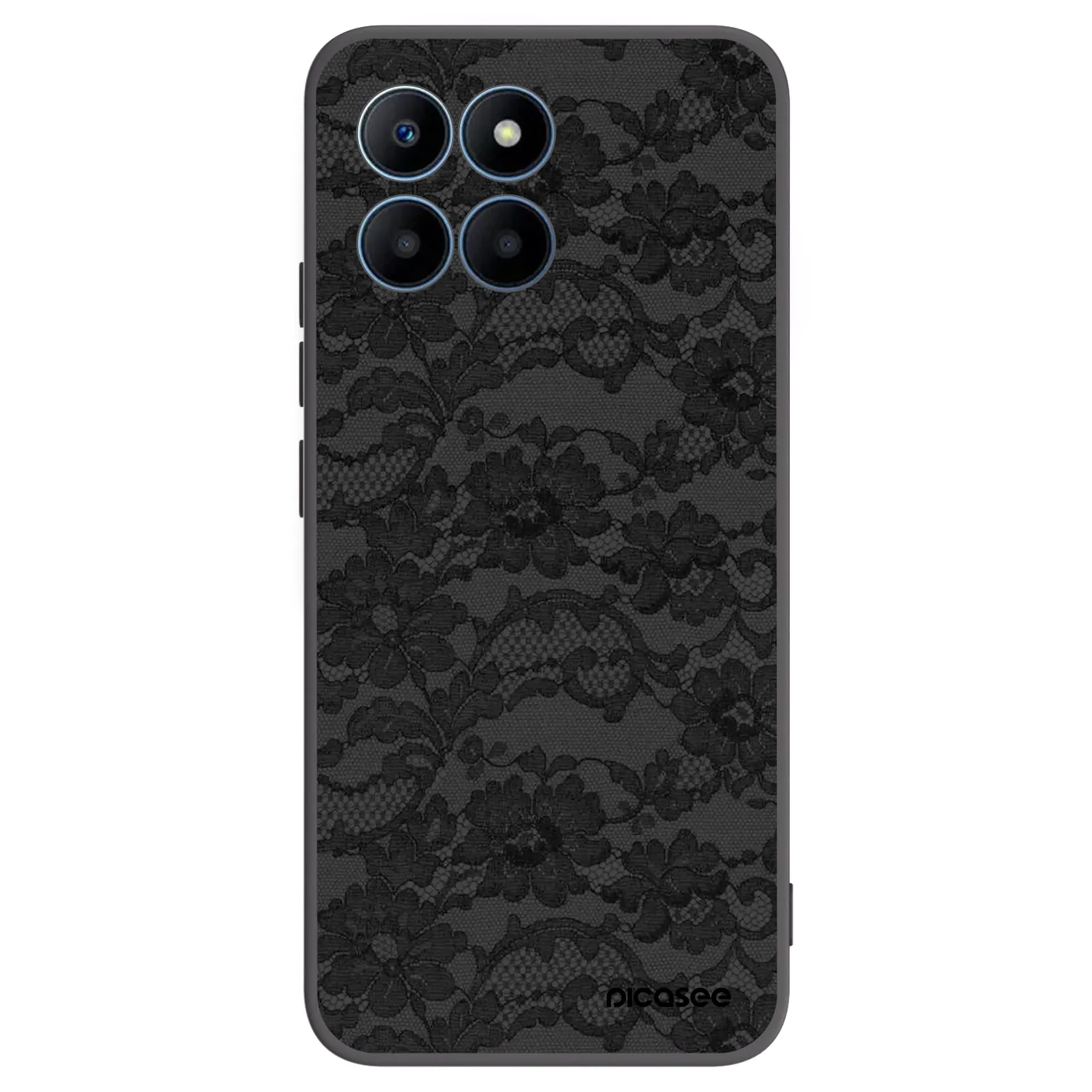Picasee Honor 70 Lite Hülle - Schwarzes Silikon - Dark Elegance