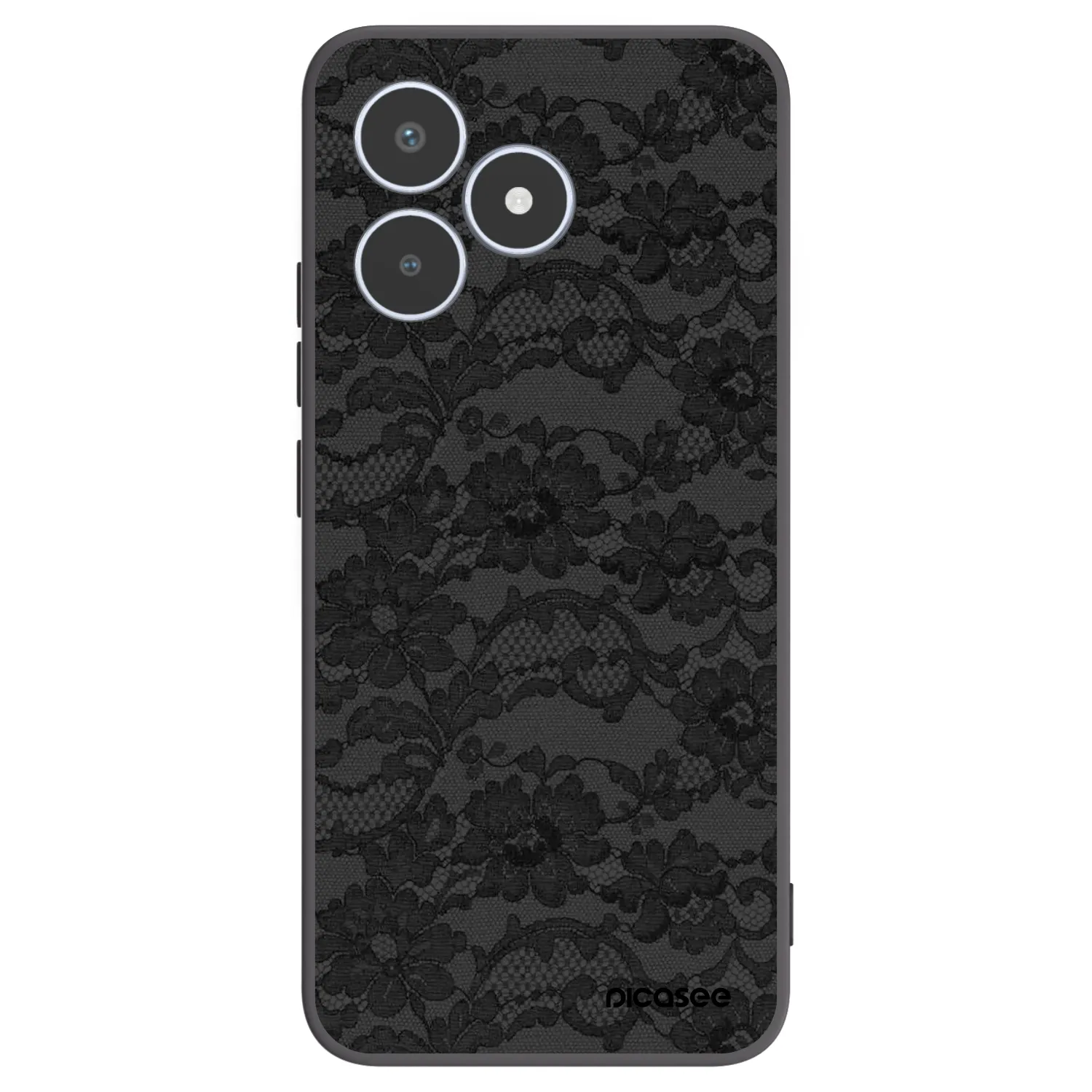 Picasee Realme C53 Hülle - Schwarzes Silikon - Dark Elegance
