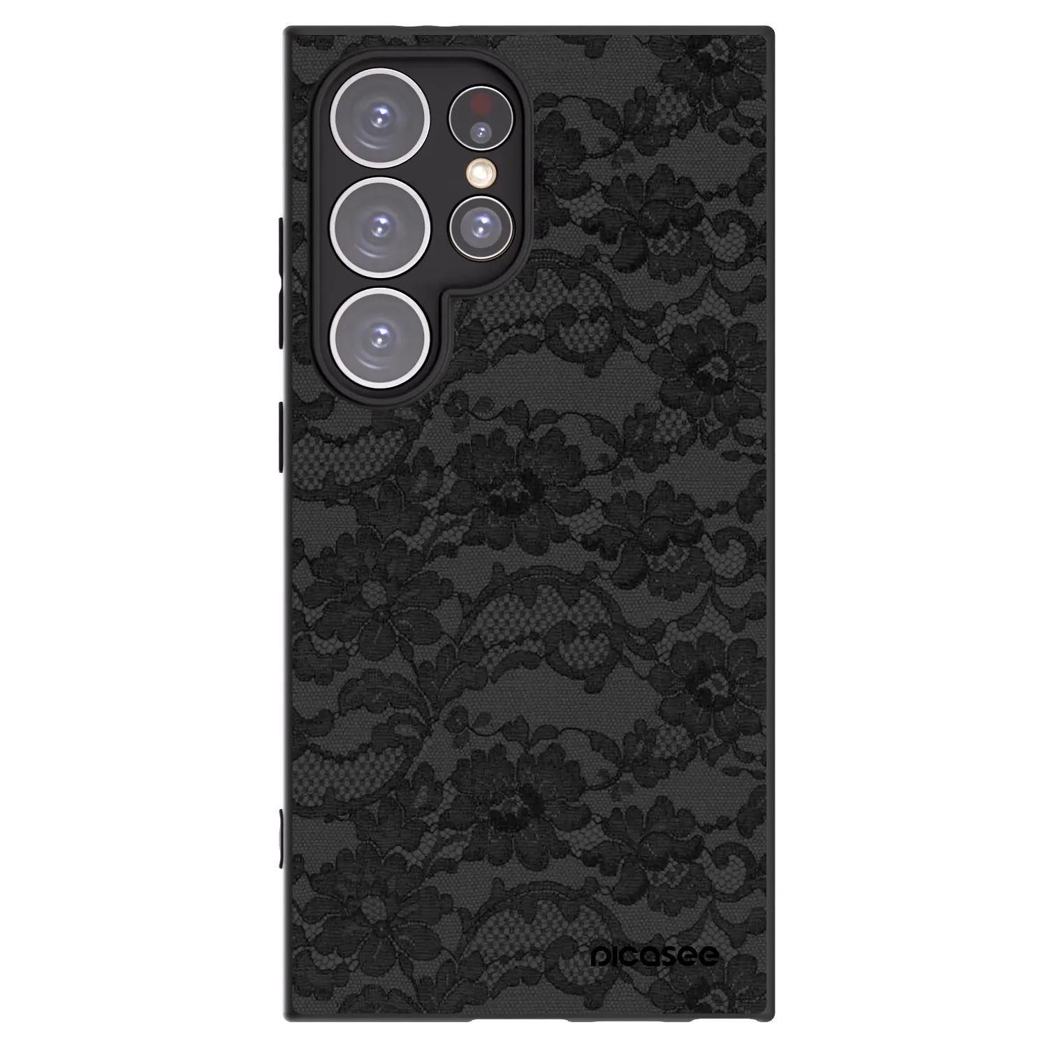 Picasee Samsung Galaxy S24 Ultra S928B 5G Hülle - Schwarzes Silikon - Dark Elegance
