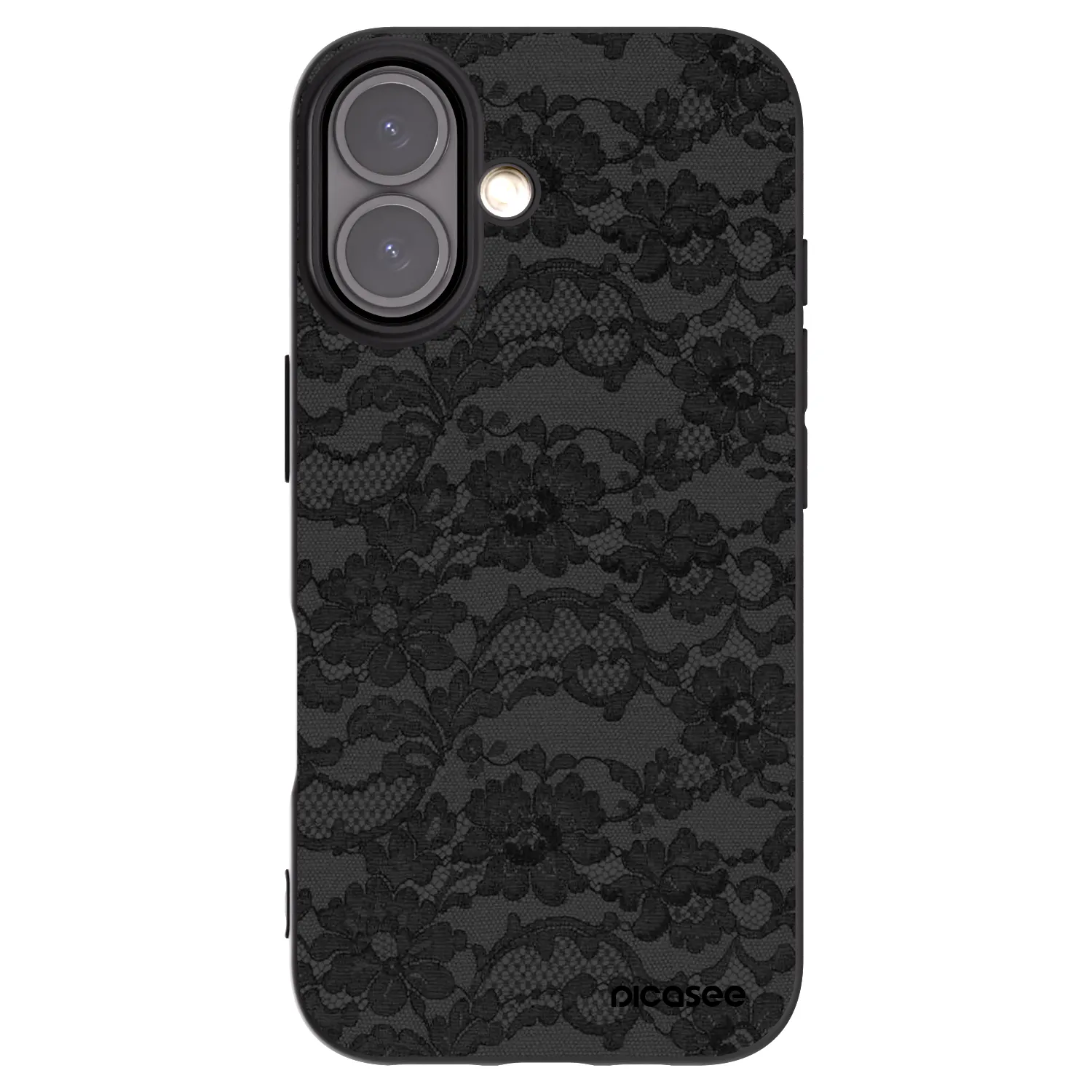 Picasee Apple iPhone 16 Hülle - Schwarzes Silikon - Dark Elegance