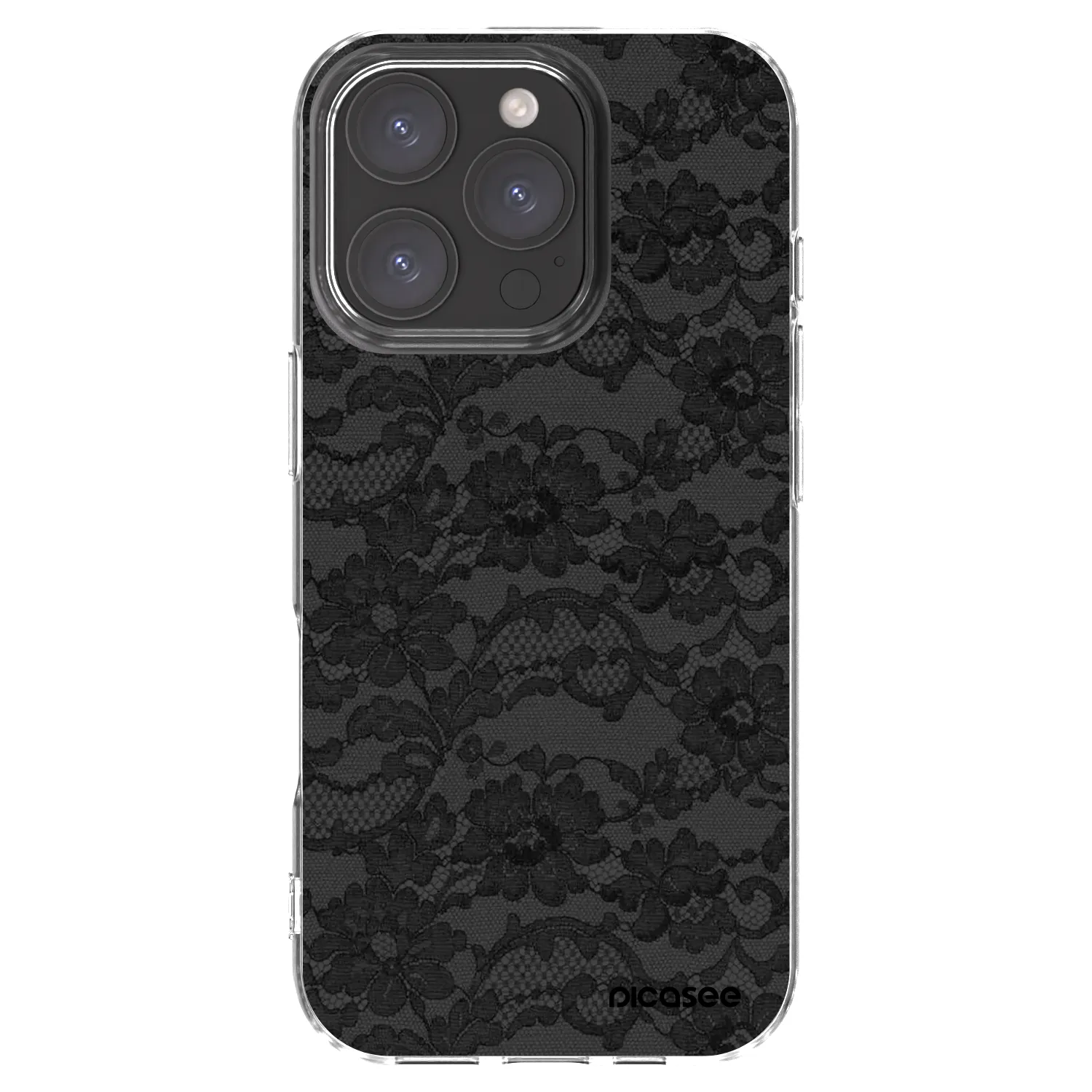 Picasee Apple iPhone 16 Pro Hülle - Transparentes Silikon - Dark Elegance