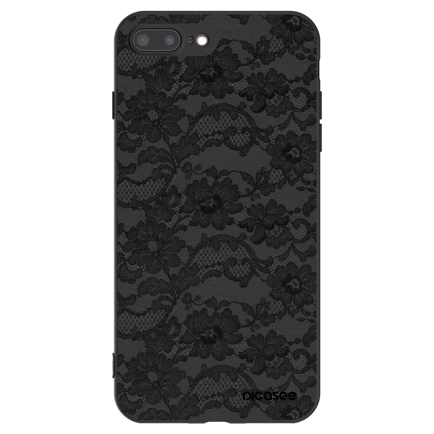 Picasee Apple iPhone 7 Plus Hülle - Schwarzes Silikon - Dark Elegance